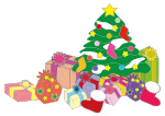 Christmas Tree And Presents Illustration